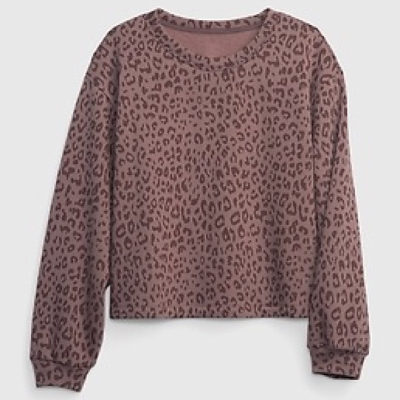 Gap cropped leopard sweatshirt - Picture 2 of 3
